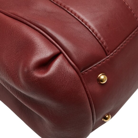 GUCCI Red Leather Tote Bag - Picture 6 of 16